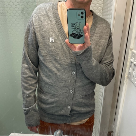 👁️ Obey Grandpa Cardigan US M NWOT 👁️ - Picture 3 of 9